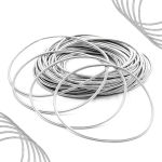Boutique NEW 2 mm‎ Platinum Plated Stainless Steel 316L Stackable Guitar String Bracelets Photo 9