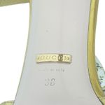 Gucci Regina Metallic Pearl Studded Bee Adorned Sandals Gold Size 38 Photo 11