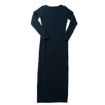 Good American NEW  Scrunchie Black‎ Long Sleeve Maxi Stretch Dress Size 2 Medium Photo 3