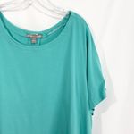 Jessica London 30W 32W Top 3X Green Short Sleeve Tee Swing Trapeze A Line 790 Photo 4