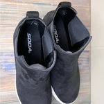 Soda Women’s Draw-G Black Faux Suede Slip On Wedge High Top Sneakers 6.5 Photo 5