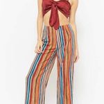 Forever 21 Multicolor Striped High Rise Palazzo Pants Photo 0