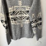 Source Unknown New‎ In Sweater Womens Small Gray Aztec Geometric Pullover Crewneck Soft Knit Photo 2