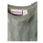Alfred Dunner Vintage 90’s  Diamond pattern preppy Sage Green Sweater. Size S Photo 2
