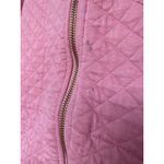 L.L.Bean Pink Quilted Jacket Gold Full-Zip Granola Classic Hiking Preppy Cozy L Photo 3