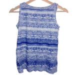 Loft Vintage  Blue tank top XS petite beach bohemian coastal grandma 90s Y2K boho Photo 1