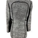 Laundry by Shelli Segal  Black Gray Flare Coat Jacket Womens Size 6 Contrast Trim Photo 9
