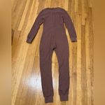 SKIMS  Size XL Waffle Knit Garnet Brown Loungewear Jumpsuit NWT Photo 2