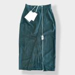 By YOOX Green Wrap Midi Skirt Italy NWT Size 38 US 2 Photo 3