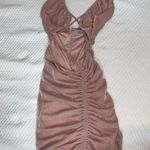 Oh Polly  Keyhole Ruched Mini Dress in Blush Photo 8