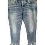 3x1 Revolve Jeans Womens 26 Stella Blue Button Fly Straight Crop Fringe Modern Photo 1