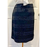 Loft Sequin Skirt NWT Women Size 4 Black Lined Above Knee Party Ann Taylor Photo 4