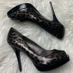Steve Madden sz 8 Stiletto peep toe heels cheetah Photo 1