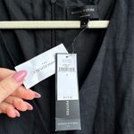 Banana Republic NWT  Black Linen Blend Button Front Classy Fit Flare Dress Size 8 Photo 2