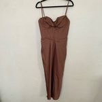 House Of CB   'Myrna' Chocolate Satin Corset Slip Dress NWOT Size S‎ Photo 3