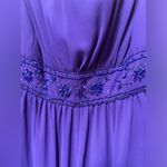 David's Bridal David’s Bridal Purple Sequin Beaded Chiffon Maxi Dress Size 12 Photo 4