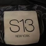 S13 Women's Black Faux Fur Shearling Hoodie Hooded Down Puffer Quilted Jacket S Photo 3