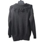Fantastic Fawn  Fringe Collar Sweater Pullover‎ Knit Top Gray Size S Photo 1