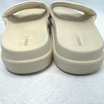 Divided Cream Slides Platform Rubber Sole Padded Upper Womens 7-8 Photo 3