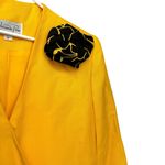 Fernando Pena Vintage Yellow Blazer Over Sized 1980s Size 6 Linen Photo 4