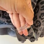 Sundays Sz M Grey Cropped Pullover Sweatshirt Hoodie Animal Print Photo 3