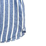 Trovata Birds of Paradis Margot Short Sleeve Camp Shirt Blue White Stripe Small Photo 6