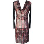 Ursula Beltrame Designs Cowl Neck Mesh Long Sleeve Midi Dress Size undefined Photo 13