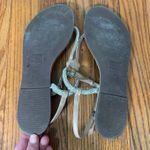 Schutz  Embellished Rhinestone T-Strap Sandals Tan Size 10 Photo 6