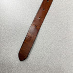 J Crew Leather Belt Womens Small Brown Brass Buckle Preppy Distressed Casual 1" Photo 5