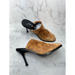 Free People  Mules Size‎ 9US 39EU Cognac Leather Suede Slip On Heels New Photo 6