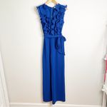 Baltic Born  Blue Ruffle Jumpsuit Tie Waist Size Large Photo 1
