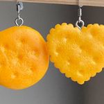 Handmade Kawaii harajuku y2k style biscuit earrings🩷 Photo 5