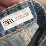ZARA  Distressed Button Fly High Rise Denim Shorts 8 Photo 4