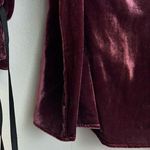 WAYF Wine Red Off The Shoulder Velvet Jepson Ruffle Blouse Size Small Photo 10