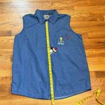Looney Tunes 90s Women’s 18 - 20 W Plus Size Cotton Denim Sleeveless Button Down Photo 6