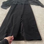 Teri Jon by Rickie Freeman Black Chiffon Overlay Capelet Gown Dress Photo 5