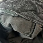 American Eagle Black High Waisted Paperbag Denim Mom Shorts Photo 5