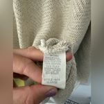 Unique Vintage VTG Milford Knit Henley Button Woven Sweater Cream Beige Oversized Hippie Size L Photo 4