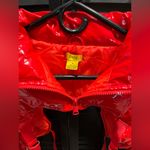 Daisy  Vibrant Red womens Puffer Jacket Photo 2