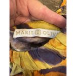 Marie Oliver Vibrant Abstract Silk Blend Blouse Puff Sleeve Size XS Artsy Photo 4
