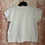 Liana White Rabbit Fur Pocket Crewneck Cropped T Shirt NWOT Size M Size M Photo 7