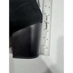 Naked Feet Womens Beta Bootie Leather/Suede Upper Block Heel Peep Toe 8M Black Size 8 Photo 10