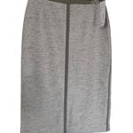 Lafayette 148 New York Mist Gray Linen Blend Straight Pencil Skirt Size 2 NWT Photo 0