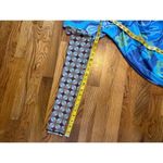 Zoe Urban Outfitters Printed Ciao Blue Green Long Sleeve Midi Dress Small Retro Photo 4