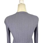 ZARA  Cable-knit Rhinestone Jewel Buttons Cardigan Lavender Size Medium Photo 11