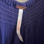 Free People  The High Road Jumpsuit Navy Embroidered Large Photo 8