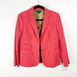 Lands' End LANDS’ END 100% Wool Plaid Lined Long Sleeves Double Button Blazer, Size 8P Photo 5