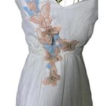 Say What? Say What? Floor Length White Dress with Floral Applique Woman - Size S Photo 2