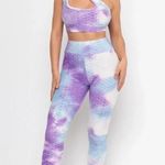Special One PURPLE TYE DIE FITNESS ACTIVE WEAR 2PC SET ONE SHOULDER TOP Size S New With Tags Photo 2