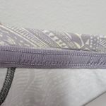 Lululemon Stripe In Stride gray yellow paisley mesh contrast crop top size 8 Photo 4